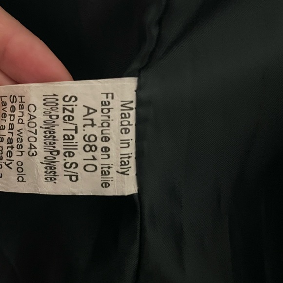 DARK GREEN LUX FAUX FUR SWING COAT MADE IN ITALY - Picture 6 of 6